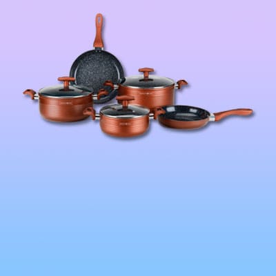 Кастрюлі, пательні, посуд