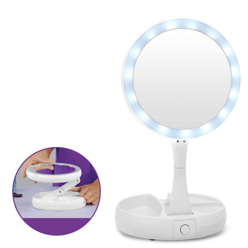 Складане дзеркало для макіяжу з Led-підсвіткою My Fold Away Mirror – фото 5