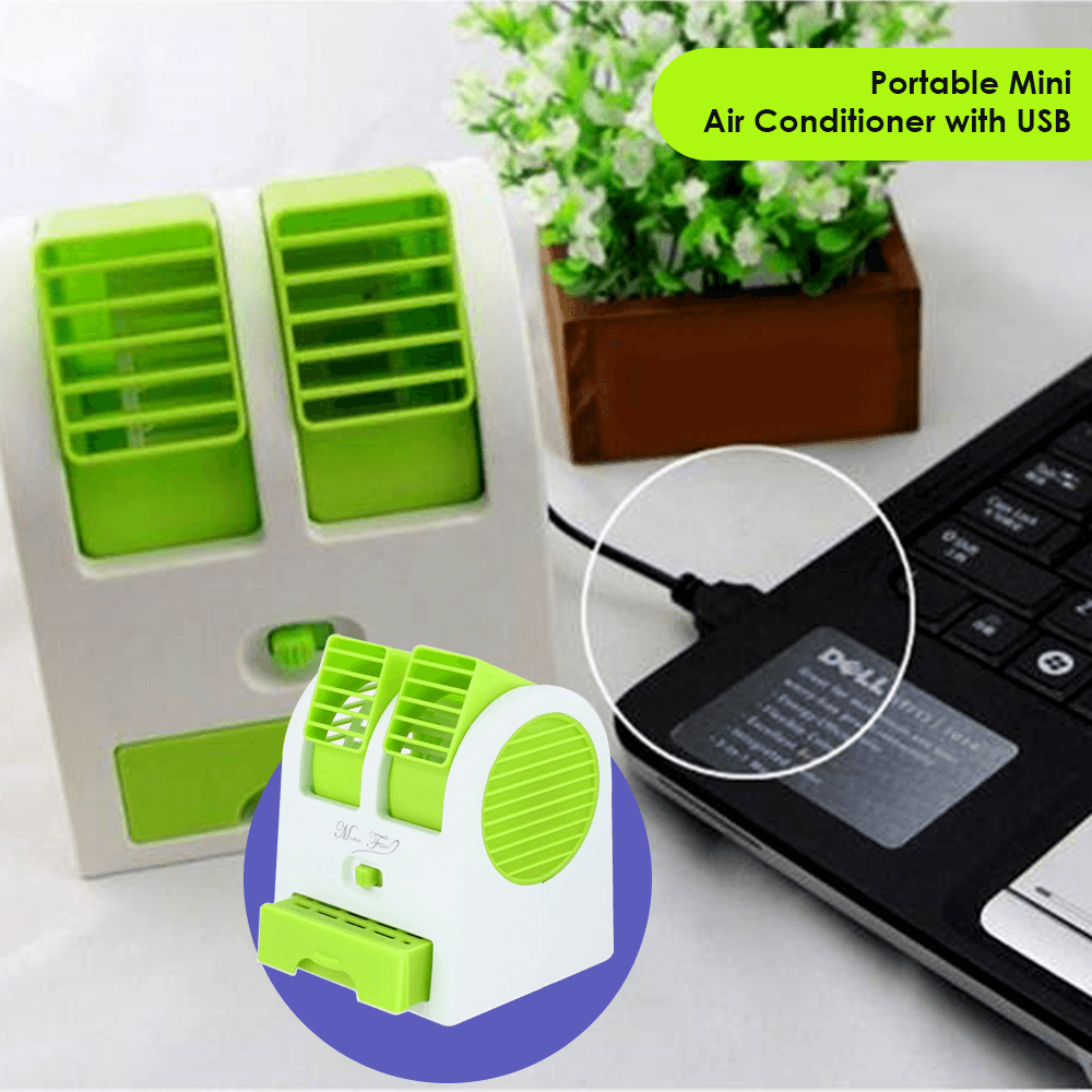 Вентилятор, Освіжувач повітря — Mini Fan MY-0199 ЗЕЛЕНИЙ – фото 1