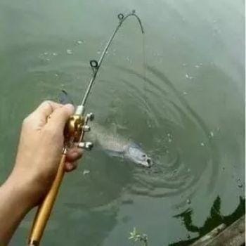 Вудка складана з котушкою та волосінню, телескопічна, Fishing rod in pen case, блешня, вудка ручка – фото 3
