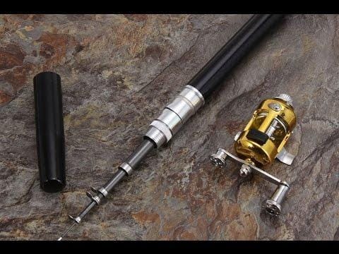 Вудка складана з котушкою та волосінню, телескопічна, Fishing rod in pen case, блешня, вудка ручка – фото 4
