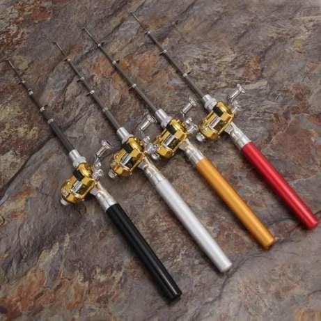 Вудка складана з котушкою та волосінню, телескопічна, Fishing rod in pen case, блешня, вудка ручка – фото 6