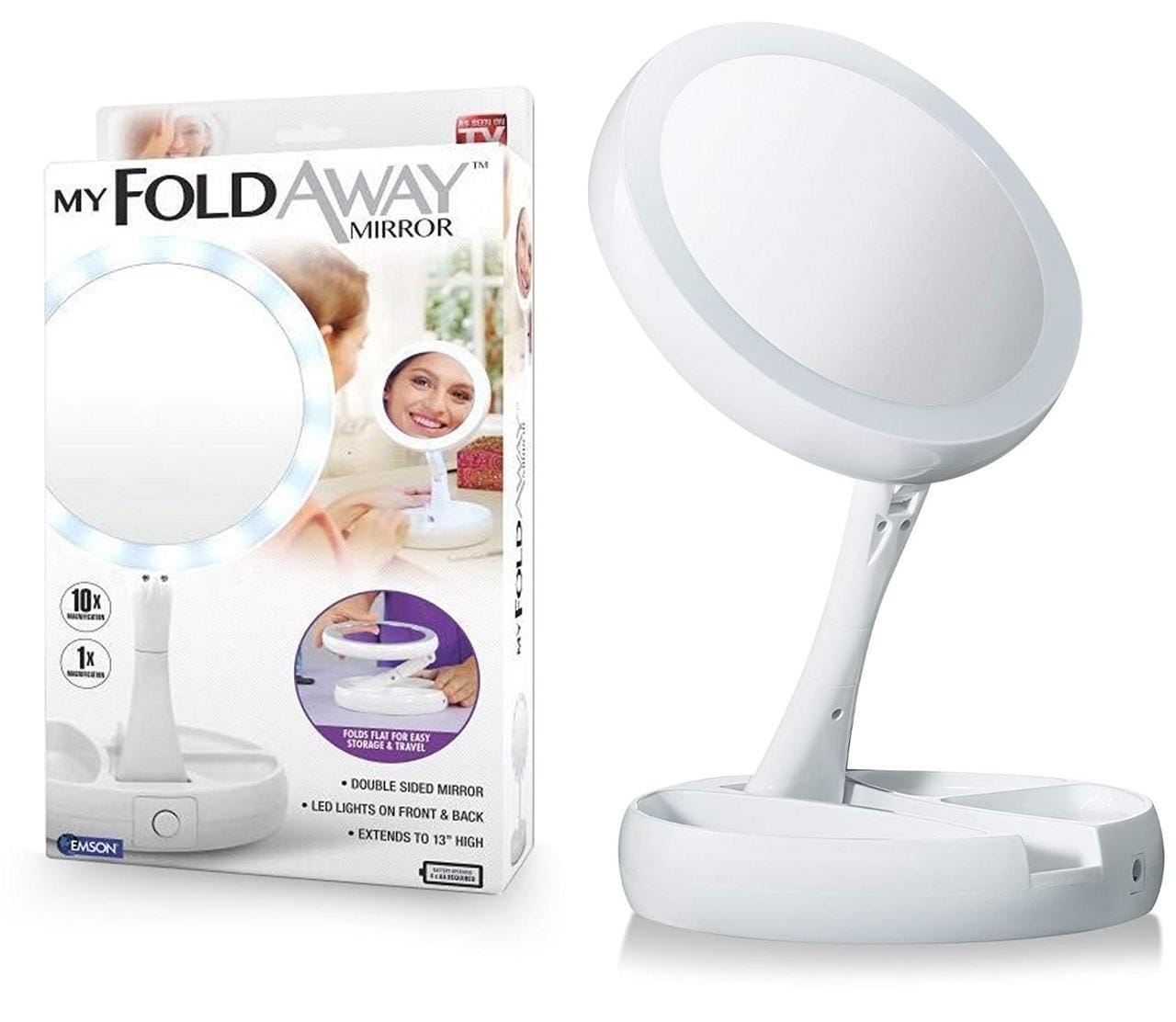 Складане дзеркало для макіяжу з Led-підсвіткою My Fold Away Mirror – фото 6