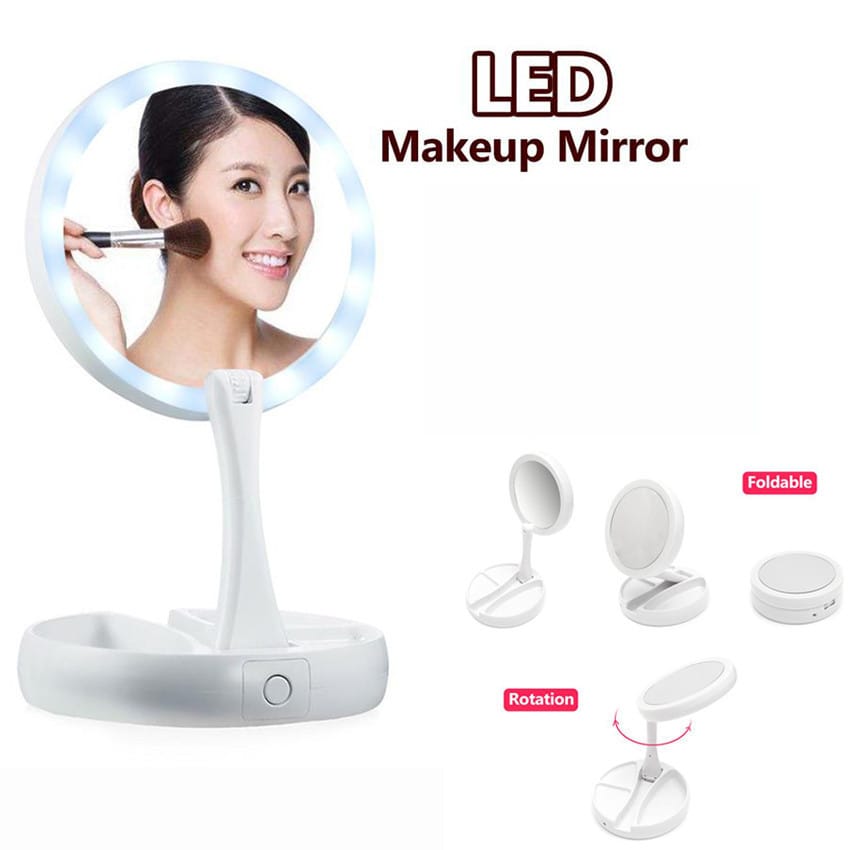 Складане дзеркало для макіяжу з Led-підсвіткою My Fold Away Mirror – фото 9