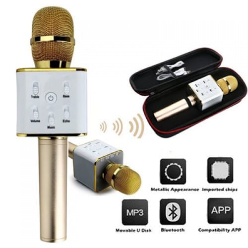 Bluetooth-мікрофон для караоке Q7 Блютуз мікро + ЧЕХОЛ – фото 6