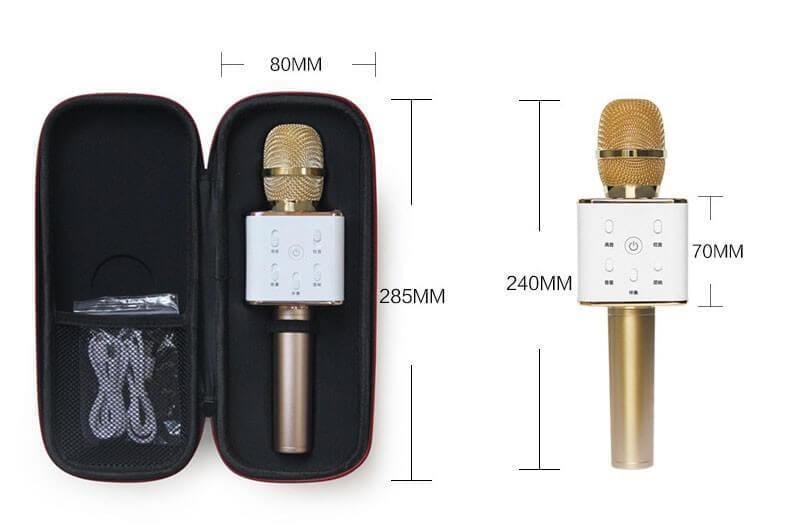Bluetooth-мікрофон для караоке Q7 Блютуз мікро + ЧЕХОЛ – фото 9