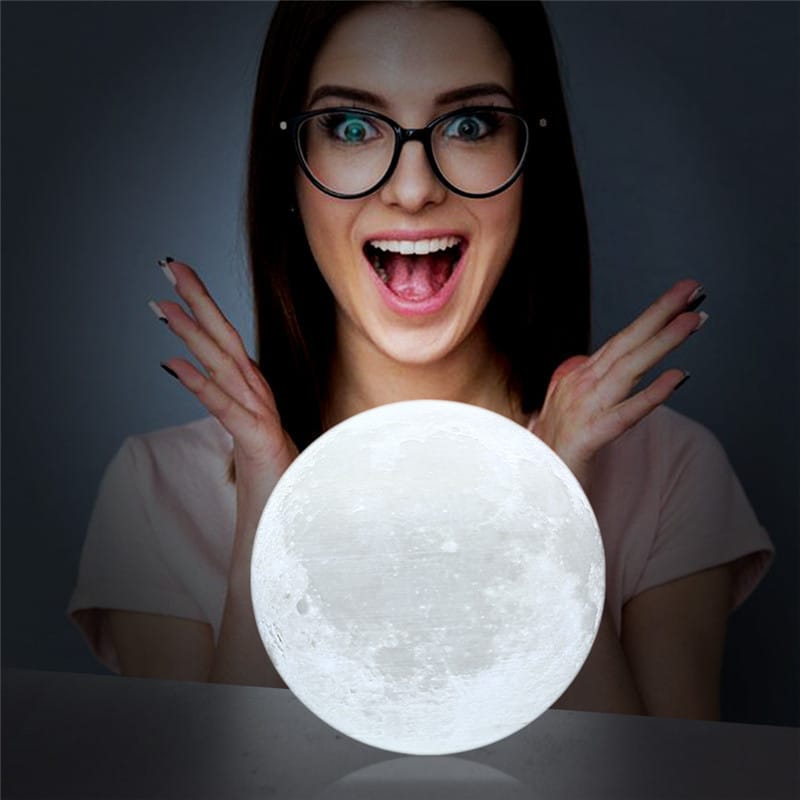 Нічник 3D світильник місяць Moon Touch Control 15 см, 5 режимів – фото 4