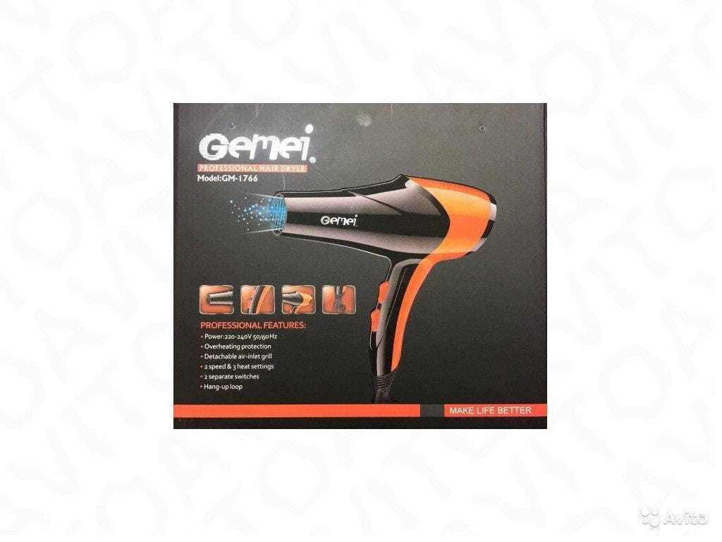 Професійний фен для сушіння волосся GEMEI GM-1766 – фото 6