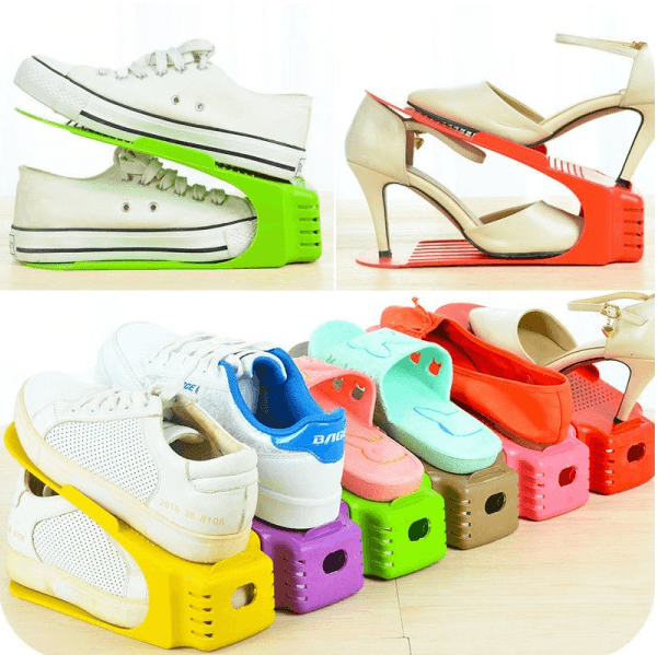 4 в 1 Подвійні підставки для взуття Double Shoe Racks LY-500, органайзери для взуття — Комплект 4 шт. – фото 7