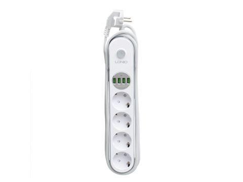 Мережевий фільтр подовжувач USB-виходів 4x220V і 4xUSB довжина 2 м. LDNIO SE4432 – фото 1