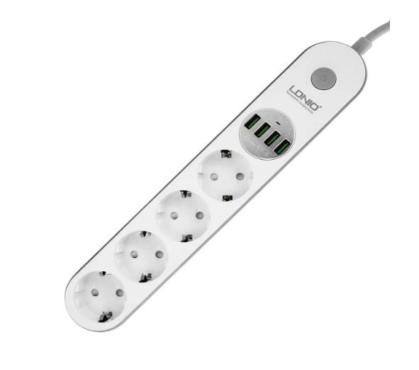 Мережевий фільтр подовжувач USB-виходів 4x220V і 4xUSB довжина 2 м. LDNIO SE4432 – фото 4