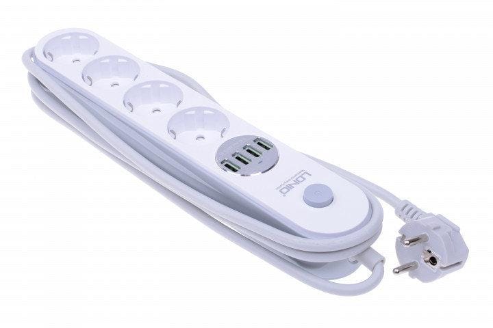 Мережевий фільтр подовжувач USB-виходів 4x220V і 4xUSB довжина 2 м. LDNIO SE4432 – фото 5