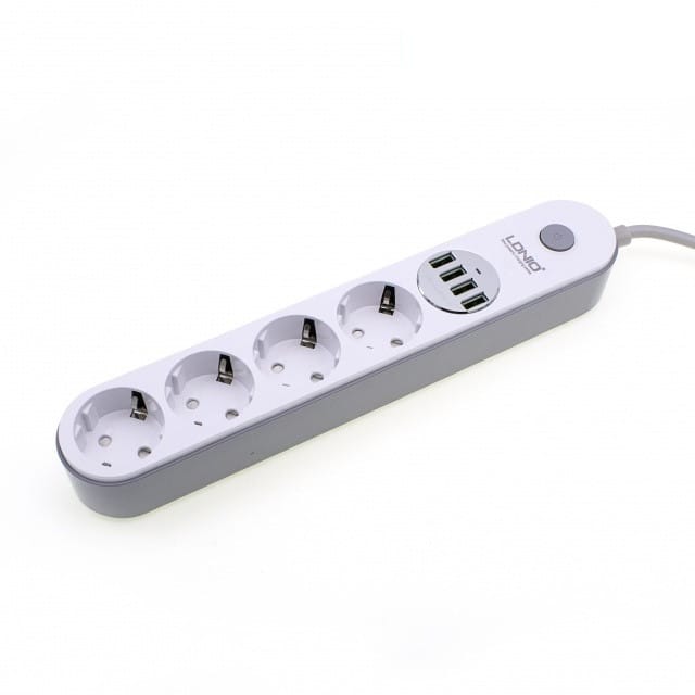 Мережевий фільтр подовжувач USB-виходів 4x220V і 4xUSB довжина 2 м. LDNIO SE4432 – фото 6