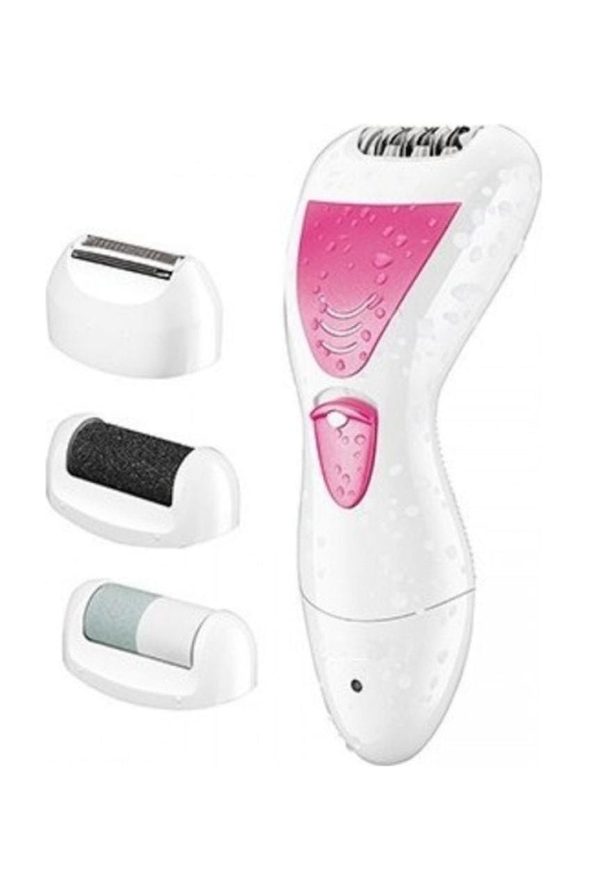 Епілятор Gemei GM 7006 (4 в 1) з акумулятором — бритва з подвійним лезом, 2 насадки епілятора, насадка-пемза – фото 3