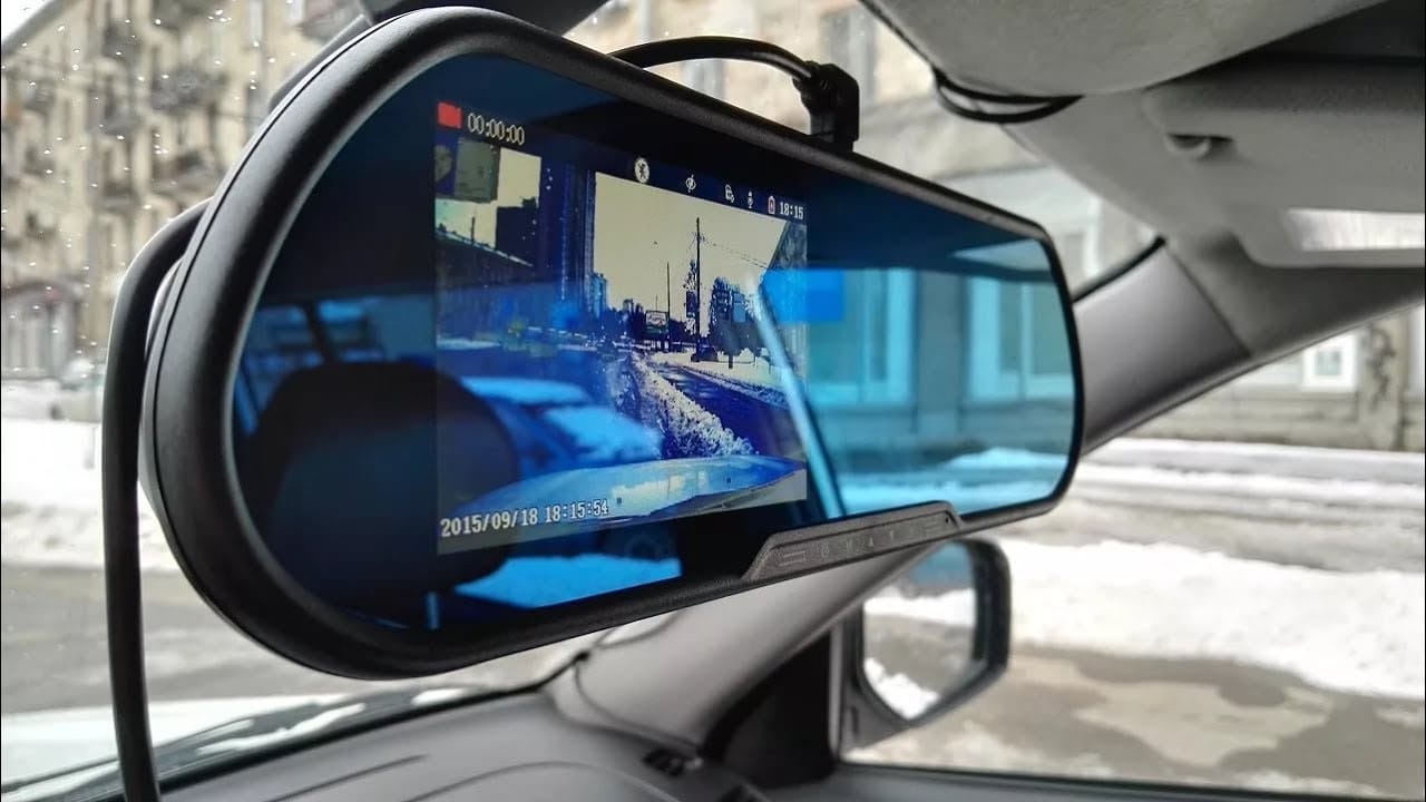 Автомобільне дзеркало відеореєстратор для машини на 2 камери VEHICLE BLACKBOX DVR 1080p камерою заднього огляду. – фото 2