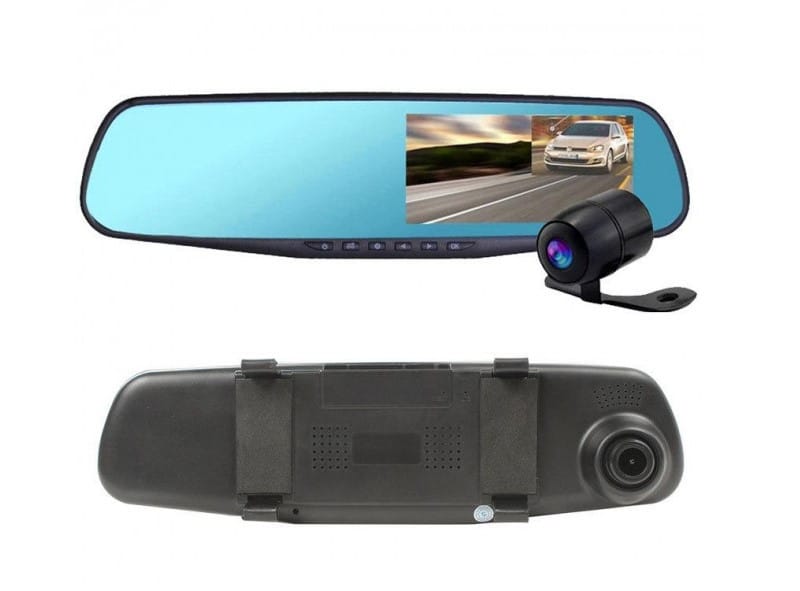 Автомобільне дзеркало відеореєстратор для машини на 2 камери VEHICLE BLACKBOX DVR 1080p камерою заднього огляду. – фото 6