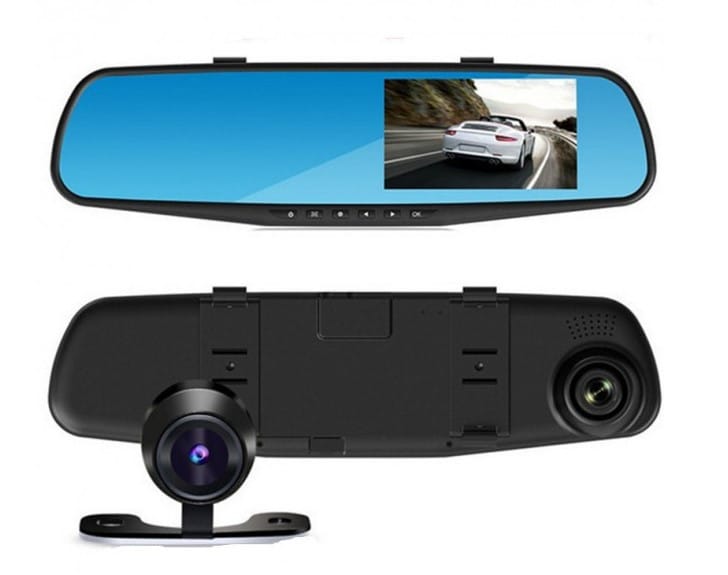 Автомобільне дзеркало відеореєстратор для машини на 2 камери VEHICLE BLACKBOX DVR 1080p камерою заднього огляду. – фото 8