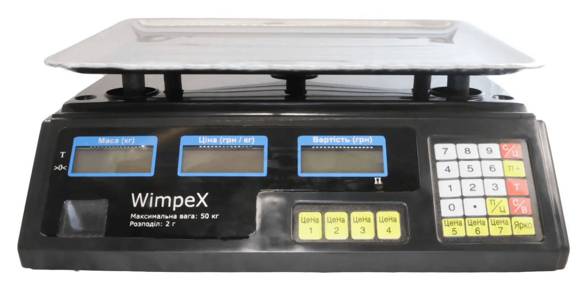 Торгові ваги електронні 50 кг 4V Wimpex sa90331 Чорний Найкраща ціна! – фото 9