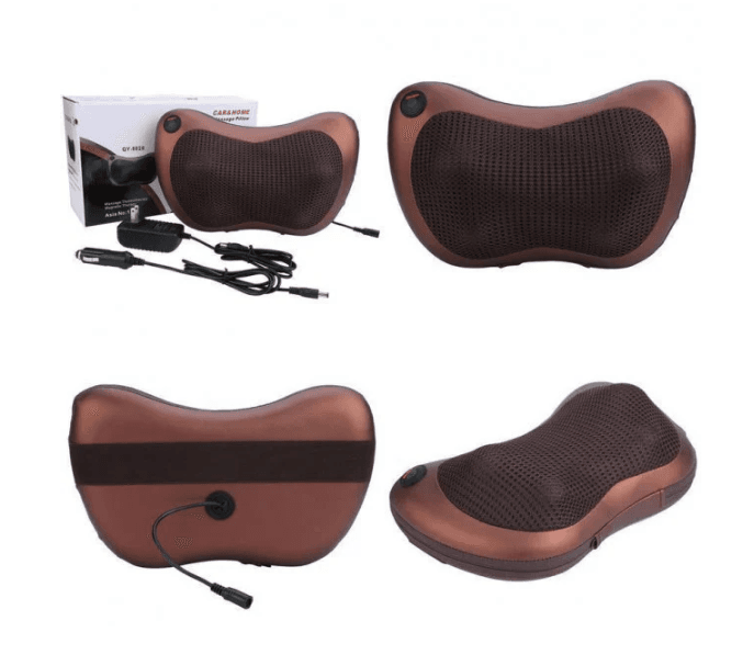 Масажна подушка MASSAGE PILLOW QY-8028 інфрачервоний роликовий масажер для шиї та спини 8 масажних ролика – фото 3