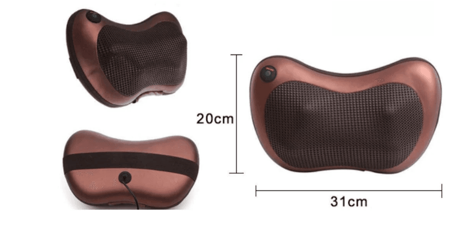 Масажна подушка MASSAGE PILLOW QY-8028 інфрачервоний роликовий масажер для шиї та спини 8 масажних ролика – фото 2