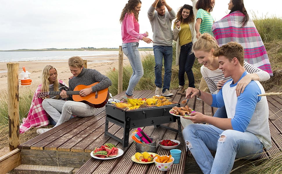 Складаний барбекю гриль портативний мангал BBQ Grill Portable — жароміцний Найкраща ціна! – фото 4
