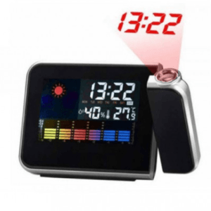 Годинник метеостанція з проєктором часу на стіну Color Screen 8190 календар