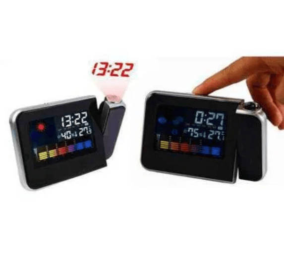 Годинник метеостанція з проєктором часу на стіну Color Screen 8190 календар – фото 2