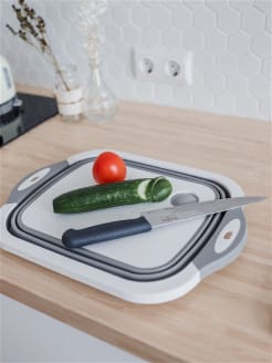 Дошка обробна 3 в 1 Chopper, дошка обробна складана, миска дошка, дошка для кухні, дошка трансформер – фото 2