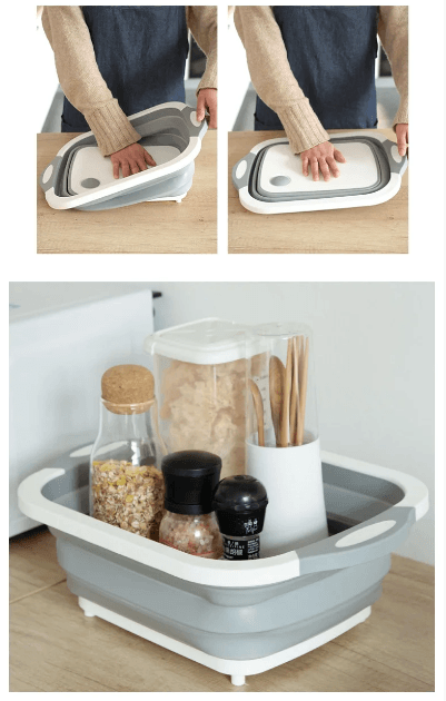 Дошка обробна 3 в 1 Chopper, дошка обробна складана, миска дошка, дошка для кухні, дошка трансформер – фото 5