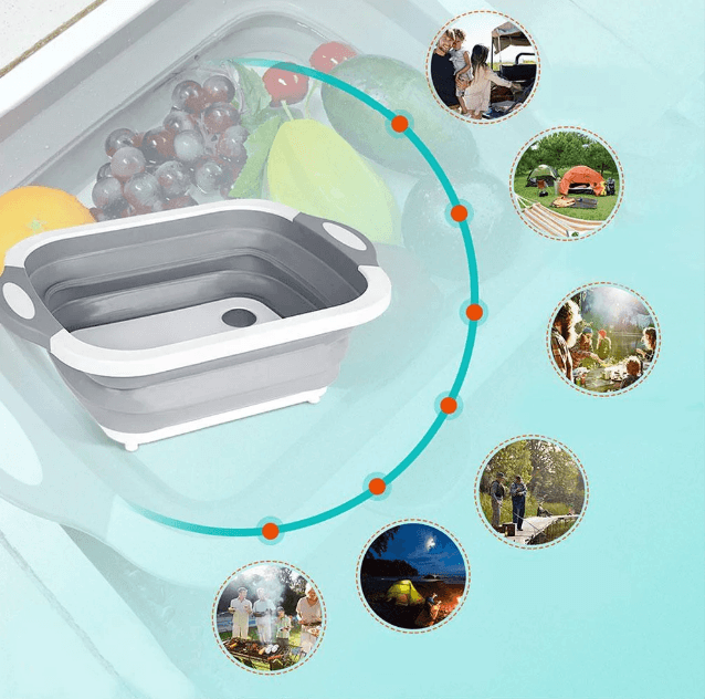 Дошка обробна 3 в 1 Chopper, дошка обробна складана, миска дошка, дошка для кухні, дошка трансформер – фото 9