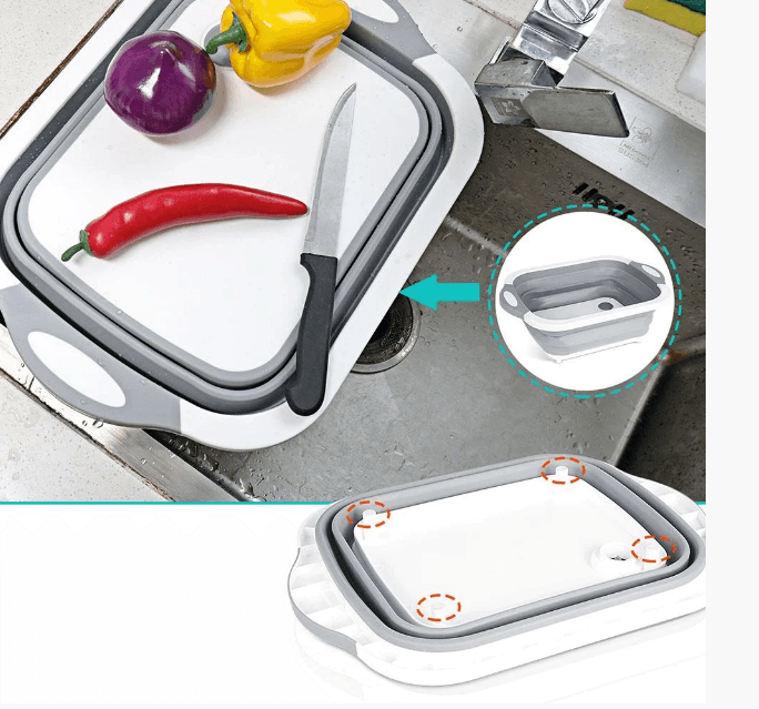 Дошка обробна 3 в 1 Chopper, дошка обробна складана, миска дошка, дошка для кухні, дошка трансформер – фото 8