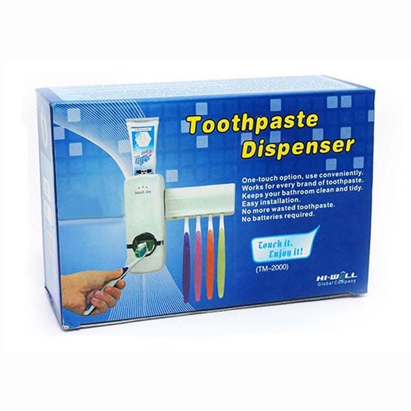 Дозатор автоматичної зубної пасти Toothpaste Dispenser з тримачем зубних щіток Toothbrush holder – фото 2