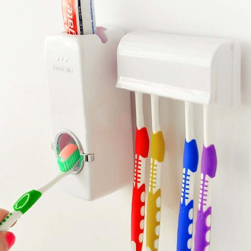 Дозатор автоматичної зубної пасти Toothpaste Dispenser з тримачем зубних щіток Toothbrush holder – фото 6