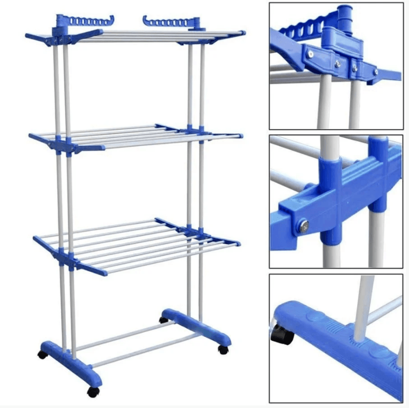 Багатоярусна сушарка для білизни, речей, одягу Garment rack with wheels складана – фото 4