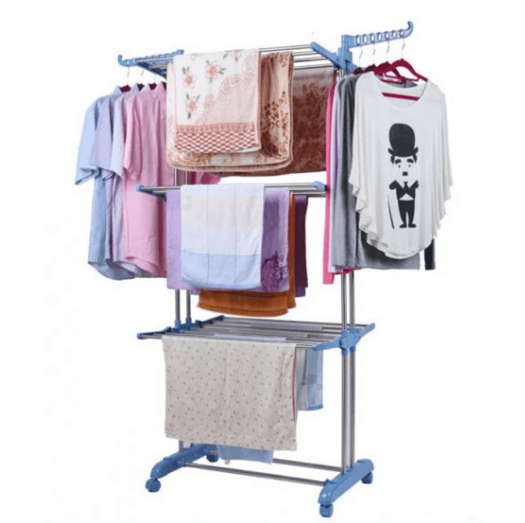 Багатоярусна сушарка для білизни, речей, одягу Garment rack with wheels складана – фото 8