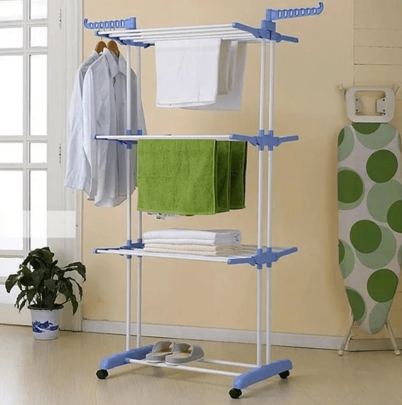 Багатоярусна сушарка для білизни, речей, одягу Garment rack with wheels складана – фото 6