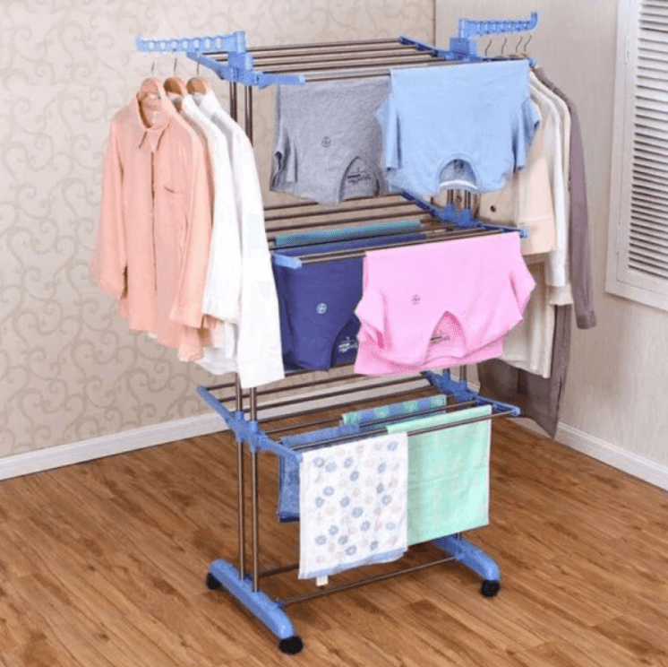 Багатоярусна сушарка для білизни, речей, одягу Garment rack with wheels складана – фото 7