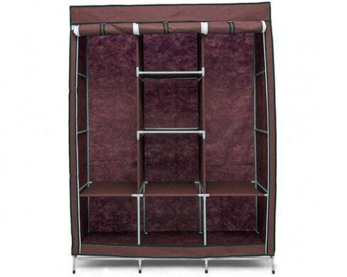 Складана каркасна тканинна шафа Storage Wardrobe 88130, шафа на три секції 130*45*175 – фото 3