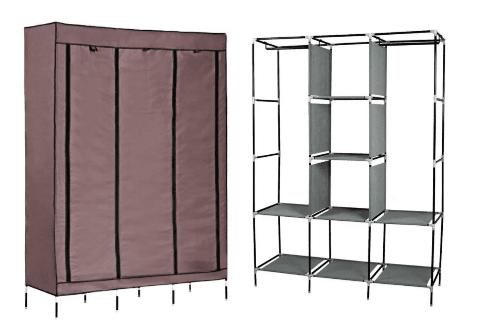 Складана каркасна тканинна шафа Storage Wardrobe 88130, шафа на три секції 130*45*175 – фото 5