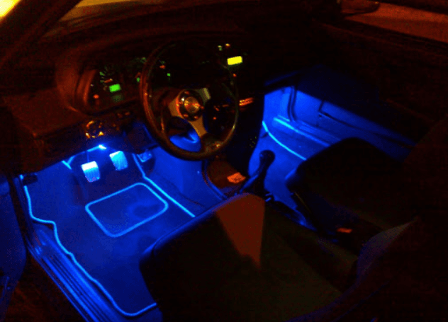 Світлодіодна RGB стрічка для підсвічування салону автомобіля з пультом ДК 4 шт. по 18 льод ELITE LUX EL-1228 – фото 3