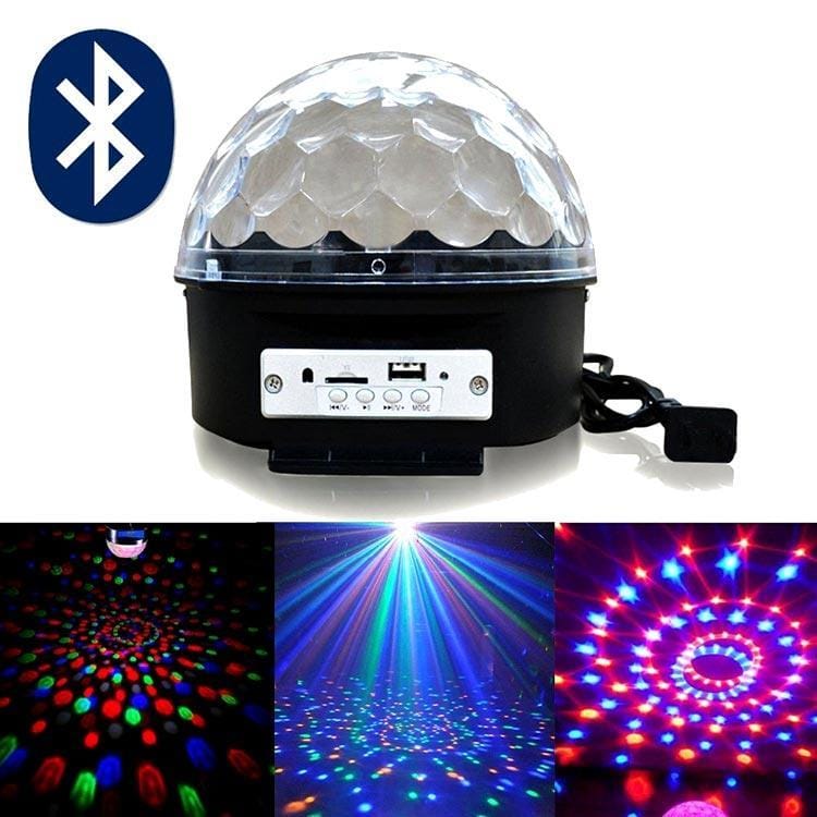 Музичний диско-шар з Bluetooth, USB, світломузкою, 2 динаміками та пультом – фото 1