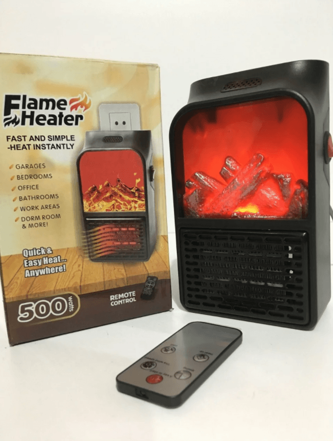 Портативний нагрівач з пультом Flame Heater (500 Вт) Економний – фото 2
