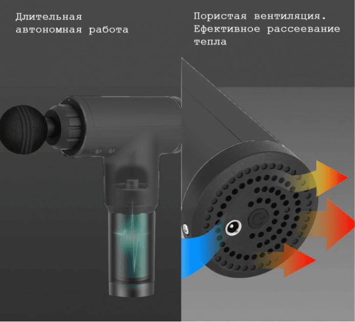 Масажер для м’язів Fascial Gun HF-280 (W-08) Вібромасажер для м’язів – фото 5