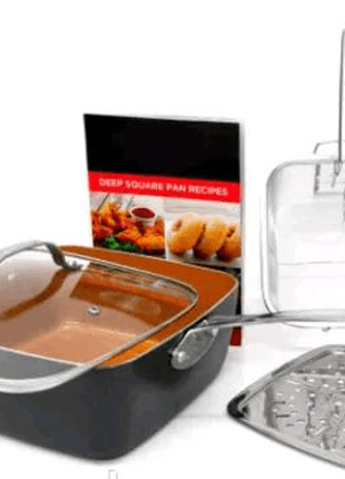Сковорідка-фритюрниця квадратна з кришкою TOP KITCHEN BN-8001 – фото 1