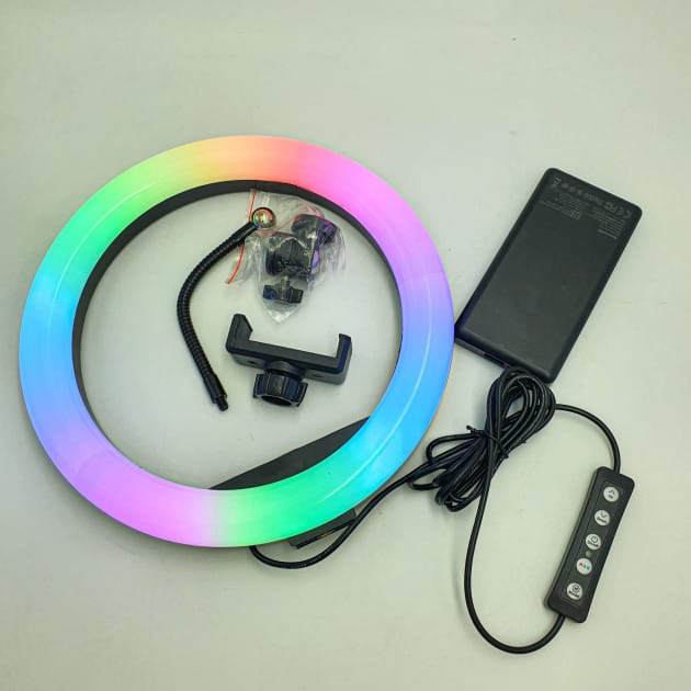 Кільцева LED-лампа RGB MJ26 (1 кріплення) (керування на дроті) – фото 2
