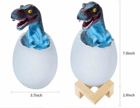 3D Лампа-нічник акумуляторний яйце Динозавра EL-543-12 – фото 2