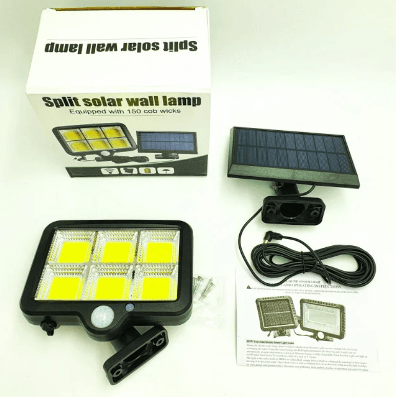 Вуличний ліхтар із датчиком руху Split Solar Wall Lamp на сонячній батареї nf-160c – фото 1
