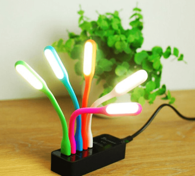 Портативний гнучкий usb світильник USB Led Light (з трьома лампочками) – фото 1