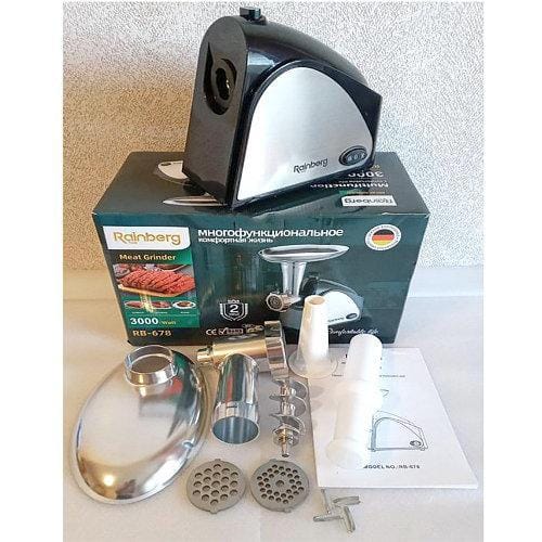 М’ясорубка Rainberg RB-678 3000W + Насадка Для Колбас – фото 1