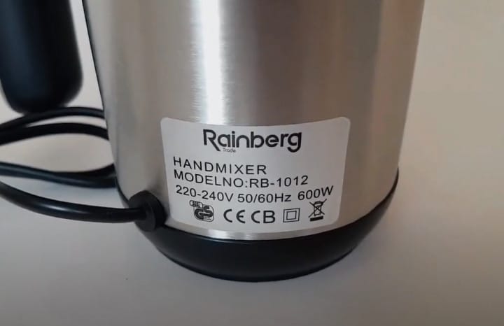 Міксер ручний 5 швидкостей 600 Вт Rainberg RB-1012 – фото 6
